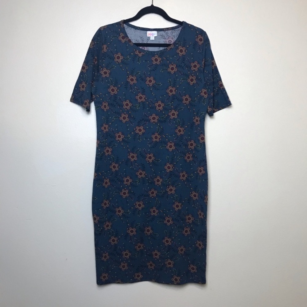 EUC LuLaRoe Julia Floral Dress XL